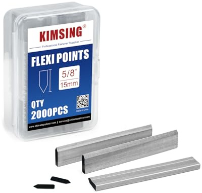 P515 agrafeuse à pointes flexibles pneumatique 1000 pces pour cadres | 1000 pointes flexibles incluses, gâchette de sécurité, profondeur réglable, aluminium durable, pour cadres et bois