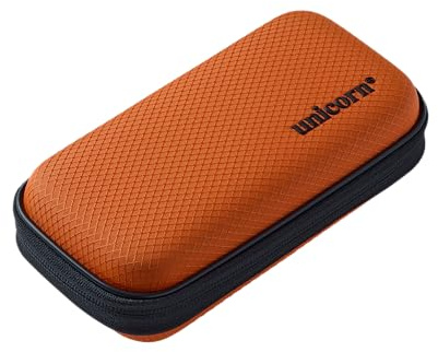 Unicorn Vanguard Small Zipped Darts Case | Sleek Stylish Design Provides Total Protection | Holds 1 Complete Set of Darts Plus Accessories | Orange with Black Logo