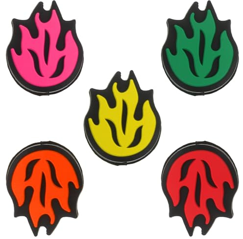 HONITANO 5 Pezzi Smorzatori Vibrazioni per Racchette da Tennis in Silicone Colorati Assorbitori Shock Esterni Facili da Installare per Protezione Polso e Gomito
