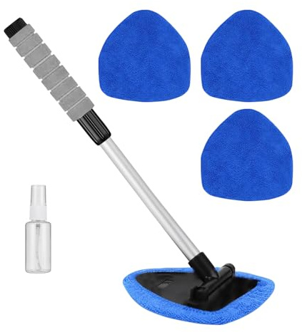 Kit Per La Pulizia Dei Vetri 'auto - Fessure Per La Rimozione 'appannamento Del Parabrezza Automatico, Scopa In Fibra Con Manico Estensibile, Display Per I Dettagli Interni, Per Superfic