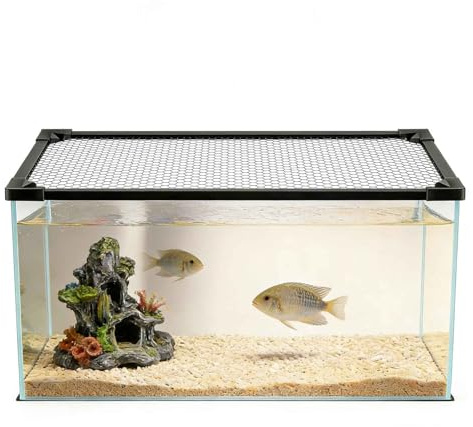 Genérico Cubierta magnética for pecera, Cubierta Ford Acuario Cortada a Cualquier tamaño, Red for Tapa de pecera Proteger a los Peces Que saltan(80x35CM/31.50x13.78in)