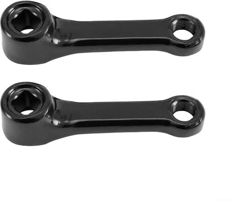 Eawfgtuw Pedivella di ricambio per bicicletta, distanza centrale 89 mm, in ferro, con foro quadrato, 13 x 13 mm e filettatura 9/16-20, per fitness indoor, per riparazione pedali bici, nero, 1 paio