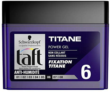 Taft - Gel Coiffant Cheveux - Power Gel Titane - Pot 250 ml