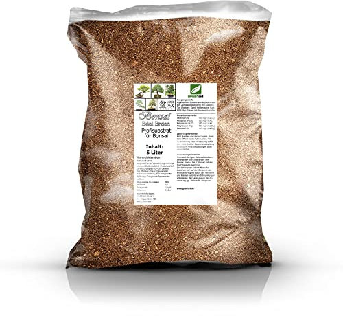Bonsaierde Bonsaisubstrat - 5 Ltr. Profi Linie Substrat für Bonsai zum Umtopfen und Kultivieren