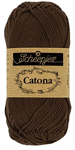 Scheepjes - Scheepjes Catona 162 Black Coffee Yarn - 1x50g