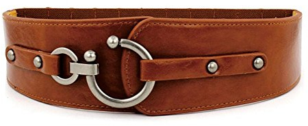 Diyafas Elastic Waistband Women Sweater Coat Dress Belts Stretch Waist Cincher