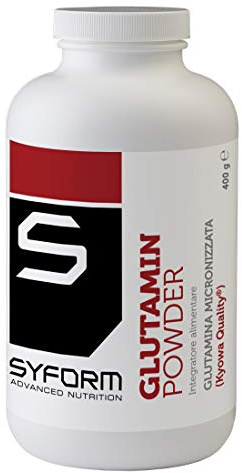 SYFORM GLUTAMIN POWDER GLUTAMMINA ULTRA MICRONIZZATA in polvere, aminoacido essenziale che riduce la proteolisi, stimola le difese immunitarie, Riduce stanchezza fisica e mentale (150 gr.)(400 gr.)