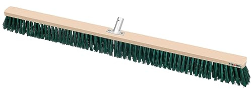 KOTARBAU® Scopa da Esterno - Spazzolone per Pavimenti Esterni - 105 cm - Scopettone Industriale - Scopa Giardino Esterno - Senza Manico - Legno - PVC