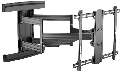 RICOO TV Wandhalterung Schwenkbar Neigbar für 55-100 Zoll Fernseher Halterung Wand Fernsehhalterung S7564-B Fernseh-Arm Schwenkarm Smart OLED Flach Curved Bildschirm bis 70-Kg & VESA 600 x 400