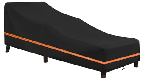 LCGOD Funda para Tumbona de Jardín Impermeable, Anti UV Resistente al Viento A Prueba de Polvo, Nieve, Cubiertas para Muebles de Patio 200 x 75 x 40 / 70cm