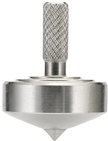 Mini toupie en métal, Kill Time, réduit Le Stress, Jouets TDAH, équilibre Parfait, précision usinée CNC à partir d'un Bloc Solide d'acier Inoxydable 304 (Argent Style 2)