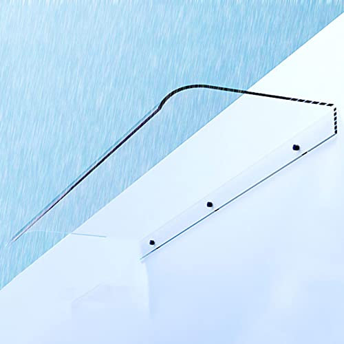 Door Canopy Outdoor Awning Rain Shelter Polycarbonate Window Awning Door Canopy Modern Front Door Canopy for Rain Snow Sunlight Protection, Easy to Install (Color : Frosted, Size : 40 * 100cm-Facade)
