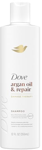 Dove Paraben Free Shampoo Argan Oil & Damage Repair 1 for Damaged Hair, 92% Natural Origin, 12 ml
