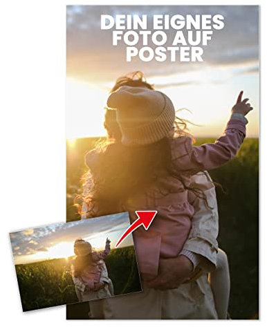 50x70 cm Hochformat Poster - Eigenes Foto als XXL Kunstdruck - Personalisierbares Geschenk - Wandbild Mit Wunschmotiv