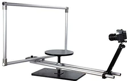 PUKOKO 360 Grad Drehbarer Kamera-Slider - Professioneller Foto-Drehteller für DSLR-Zubehör