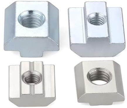 SYDARSYN Tuercas Deslizantes, Tuercas de Ranura en T, Tuercas Correderas en T de Acero de Carbono para Perfil Aluminio (20 Serie) M6, 40 Piezas