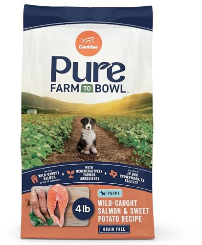 Canidae Pure Farm to Bowl Wild-Caught Salmon & Sweet Potato, Puppy Dog Food, Grain-Free, 4lb