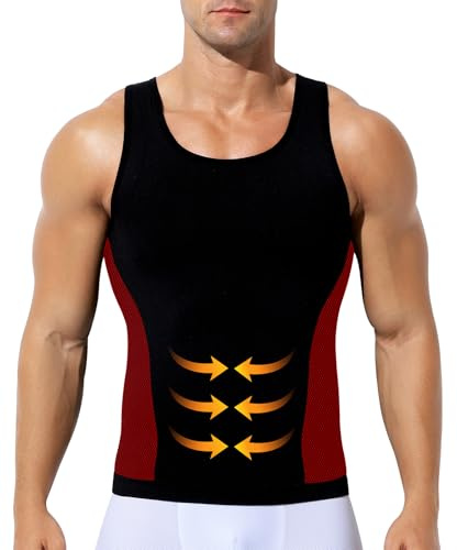 Casey Kevin Canottiera Compressione Uomo Contenitiva Dimagrante Snellente Fitness Shapewear Fascia Pancia