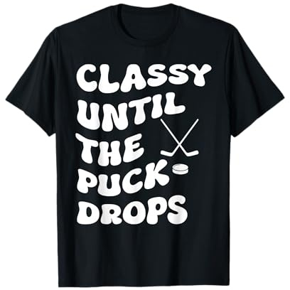 Groovy Classy Until the Puck Drops Hockey Women T-Shirt