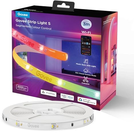 Ruban LED Govee LED Strip Light RGBIC Wi Fi avec BT 3M Matter