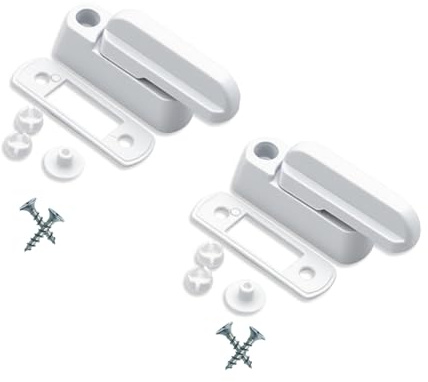 2 Pcs Anti Theft Lock for Doors and Windows, Sash Jammers Window Locks, Door & Window Lock Anti Theft, Door & Window Lock Anti Theft for Various UPVC/PVC Doors and Windows and Home Security (White)