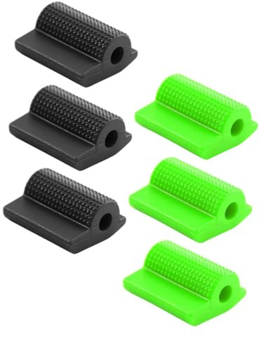POPETPOP 6 piezas Protector de Palanca de Cambio para Moto Antideslizante de Goma Verdes Negras Funda Protectora para Zapato de Cambio Accesorio Resistente para Motociclistas
