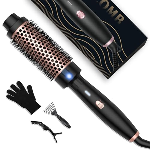 Thermal Brush 3 en 1 lonic Brosse Ronde Chauffante 38mm,Brosses Soufflantes avec Peigne Chauffant, Brosse Lissante Pour Cheveux, Bross Thermique Volume & Loose Curls,Hot Brush Hot Comb