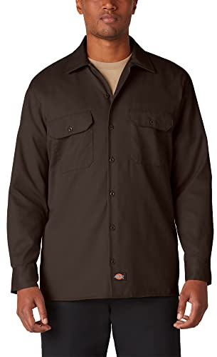 Dickies Chemise Manches longues Homme Marron Foncé L