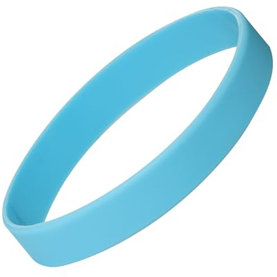 Komonee Plain Coloured Silicone Sports Arm Exercise Wristband Bracelets Rubber Wrist Bands Party Accessories For Men Women Boys Girls