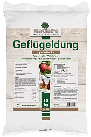 HaGaFe Hühnerdung Geflügeldung Hühnermist Geflügelmist Gartendünger Dung, 15kg