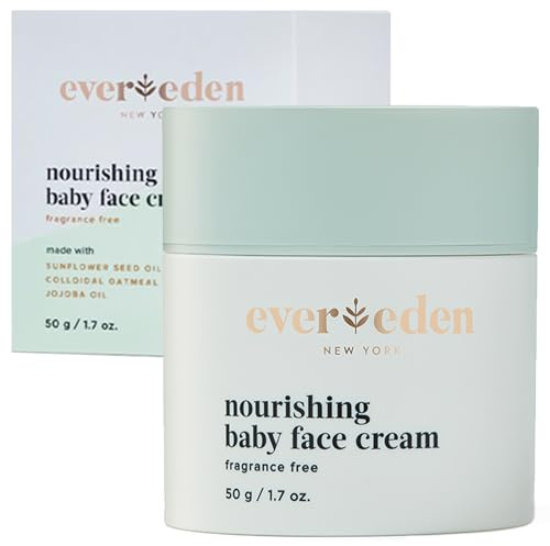 Evereden Nourishing Baby Face Cream 1.7 oz. | Non-Toxic and Fragrance-Free Baby Face Lotion | Rich, Non-Greasy Moisturizing Cream | Moisturizer with Clean Ingredients