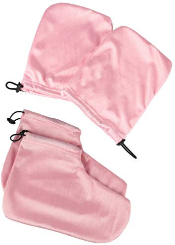 FRCOLOR 2 Paar Paraffin Bad Liner Frottee Paraffin Wachs Handschuh Stiefeletten Wachs Pflege Isoliert Fäustlinge Paraffin Wachs Thermohandschuh Gemütliche Liner für Hand- Oder