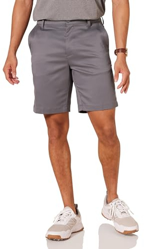Amazon Essentials Short de Golf Extensible, Coupe Ajustée Homme, Gris, 34W