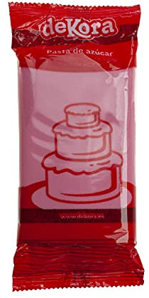 Dekora - Fondant Rosa | Pasta di Zucchero per Torte - Copertura per Biscotti, Torte, Pasticcini o Cupcakes con la quale é Possibile Creare Qualsiasi Tipo di Decorazione - 250 gr