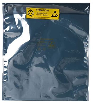 SHL Antistatic Shielding ESD bag 12 x 16 inch (30.5 x 40.5 cm) + Large Labels (120x40mm) (5)