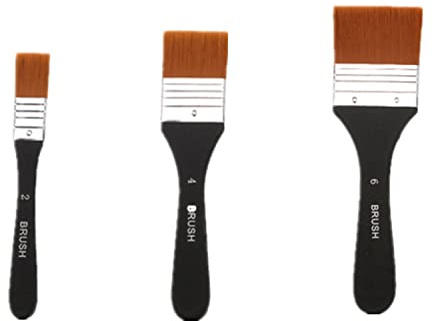 3 Pieces Nylon Drawing Brush Multi-Purpose Large Paint Brush Artist Acrylic Paint Brushes Set for Acrylic Paint Oil Paint Watercolor