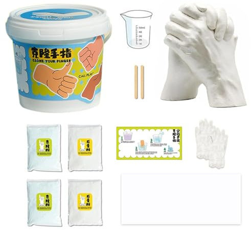 Husoiuy Handabdruck-Sets Für Paare | Handabdruck-Set Für Romantische Paare - Andenken An Gipsstatuen, Handgefertigte Kunsthandwerke Für Eltern, Kinder, Mama, Papa