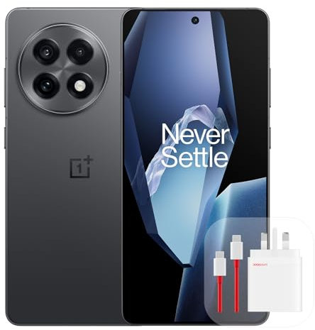 OnePlus 13R Smartphone 12 GB RAM + 256 GB ROM, Snapdragon 8 Gen 3, 6.78 120Hz Display, 50MP Dual Camera + OIS, 6000 mAh Battery, with 80W SUPERVOOC Charge, Nebula Noir