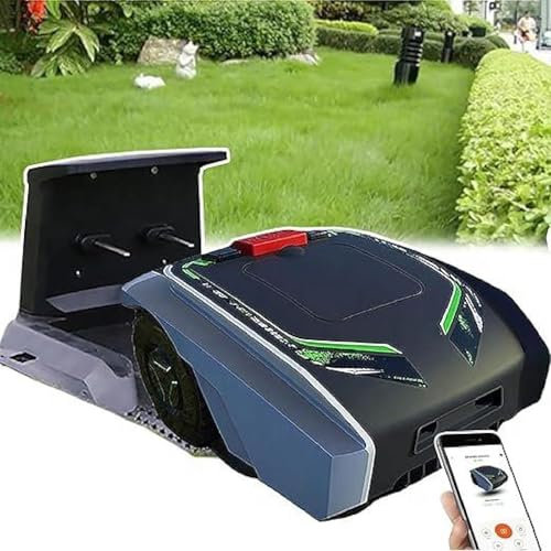 LTdlhFk Tagliaerba Intelligente Completamente Automatico,Tagliaerba Robot GPS, Pianificazione del Percorso WiFi,Dispositivo di Protezione della Sicurezza,Ricarica Automatica,per Prato/Giardino