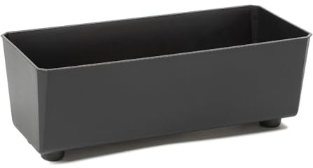 LAMELA Jardinière Rectangulaire avec Pieds Élégants – Bac À Fleurs Noir en Plastique Robuste 37 x 17 cm, 6L – Résistant Aux Intempéries & Facile À Entretenir – pour Intérieur & Extérieur