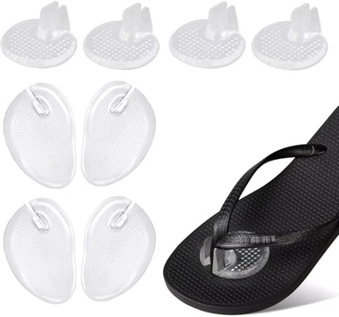 Protectores Dedos Pies Silicona, 4 Pares Almohadillas Antideslizantes para Dedos, Dediles de Silicona Reutilizables para Flip Flops y Sandalias