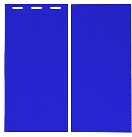 Molde de cera de abejas de silicona, molde de prensa para base de cera de abejas, suave, duradero, plegable para suministros de apicultura, 2 uds., 44x28cm (Azul oscuro)