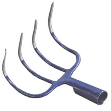 1 PZ FORCA CURVA A RAMPINO ORSATTI ACCIAIO FORGIATO DENTI 4