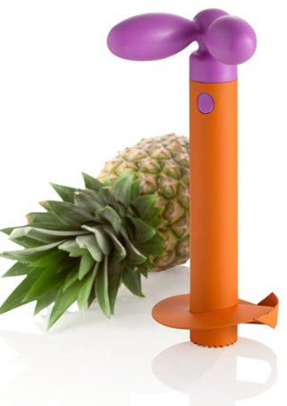 Brandani Taglia Ananas lilla/arancio Antiaderente Inox