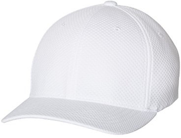 Flexfit Unisex 6584-Flexfit 3D Hexagon Jersey Cap Kape, White, L/XL
