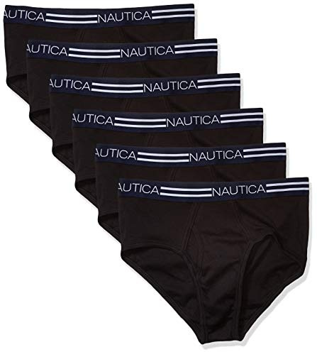 Nautica Men's 6 Pack Classic Cotton Fly Front Briefs