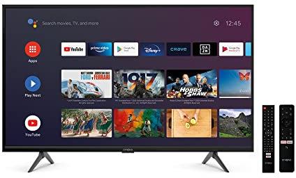 STRONG SRT32HC5433 32“ (80 cm) Android HD LED Smart Fernseher mit Triple Tuner (HDTV, Netflix, Google Voice Control, HDMI, USB, EPG, CI+, Hotel Modus, DVB-T/T2/C/S2, Freenet), schwarz