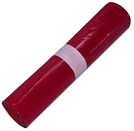 Wisch-Star Müllbeutel 120l in Rot, 25 Stück, Mülltüten groß 700x1100mm extra stark, reißfeste und stabile Abfallsäcke, Schwerlast Müllsäcke