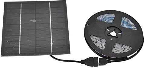 Plant Grow Light Strips, 5W soldriven LED-växtodlingslampa med 5,71 x 5,71 x 0,79 tum solpanel snabb värmeavledning, Växtljus med högt ljusflöde för växthus inomhus inomhus i växthus(3m)