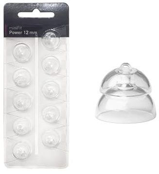 10 Power Minifit Cupoline Domes für Oticon Hörgeräte (L (12 mm))
